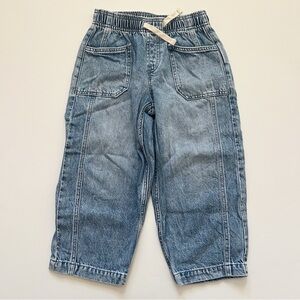 Gap Horseshoe Drawstring Blue Denim Pants / Jeans Size Small (6/7) Kids/ girls